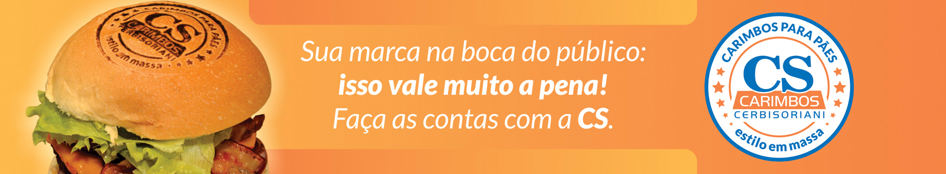 Banners carimbo para lanches