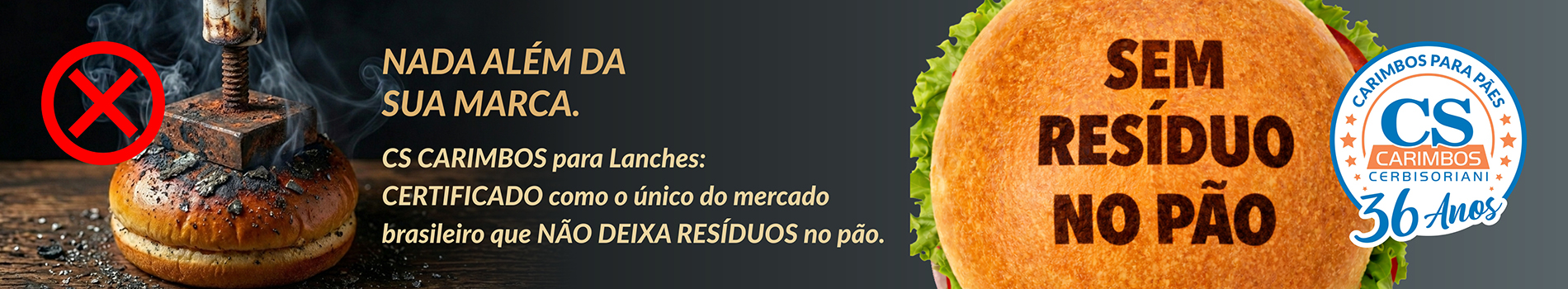 carrimbo para lanche cs carimbos não deixa resíduo banner inmetro